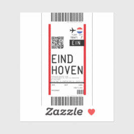 Adesivo Cartão de embarque para Eindhoven (EIN)