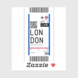 Adesivo Cartão de embarque para Londres (LHR)