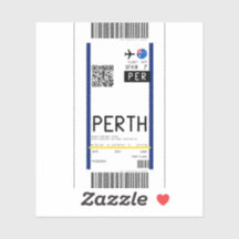 Cartão de embarque para Perth (PER)