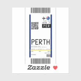 Adesivo Cartão de embarque para Perth (PER)