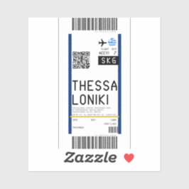 Adesivo Cartão de embarque para Salónica (SKG)