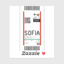 Cartão de embarque para Sofia (SOF)