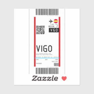 Adesivo Cartão de embarque para Vigo (VGO)