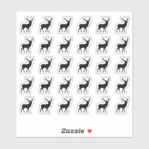 Adesivo Cartão de Local de Casamento de Caça Prato Refeiçã