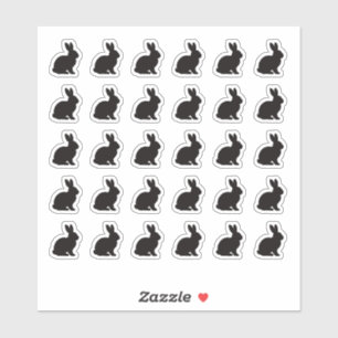 Adesivo Cartão de Local de Casamento de Coelho Escolha de 