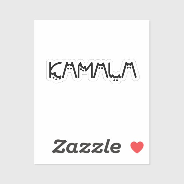 Adesivo Cartaz de dama do gato Kamala Harris (Folha)