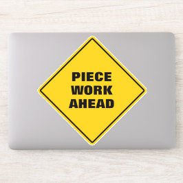 Adesivo Cartaz de estrada de diamante amarelo funcionando 