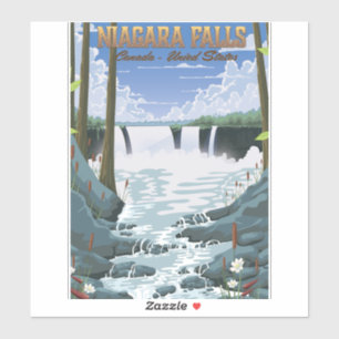 Adesivo Cartaz de viagem das Cataratas do Niágara
