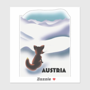 Adesivo Cartaz de viagem de esqui na Áustria
