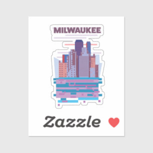 Adesivo Cartaz de viagem de Milwaukee