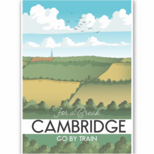 Adesivo Cartaz de viagem de trem de Cambridge