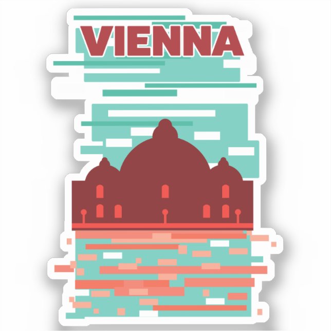 Adesivo Cartaz de viagem de Viena (Frente)