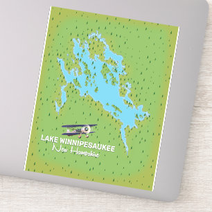 Adesivo Cartaz de viagem do Lago Winnipesaukee New Hampshi