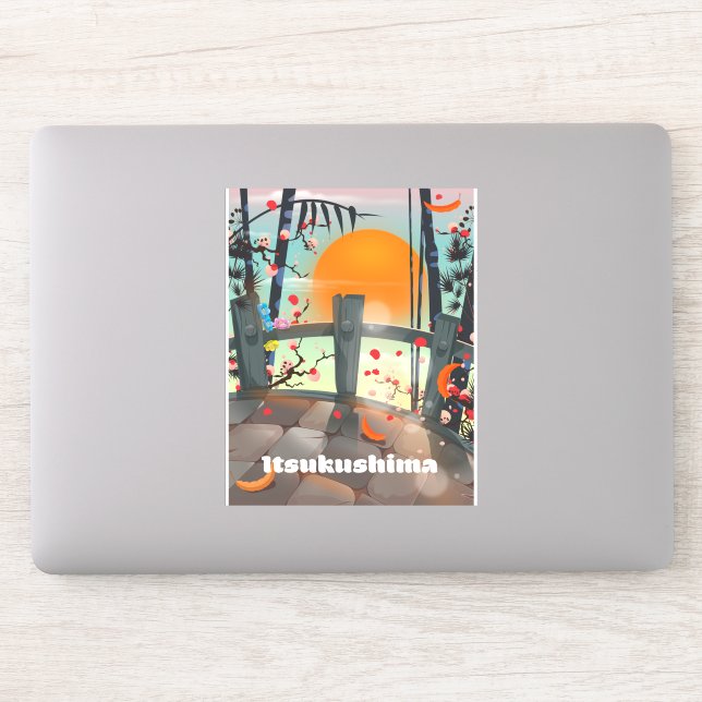 Adesivo Cartaz de viagem Itsukushima Japão (Computador)