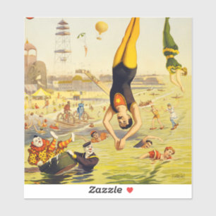 Adesivo Cartaz do Show Paralelo de Coney Island de 1898