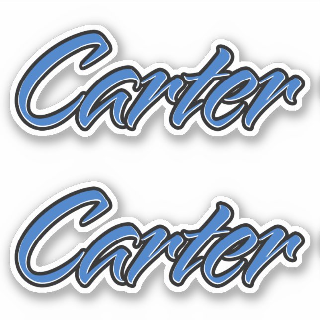 Adesivo Carter Name blue Aufkleber Sticker Stickerset (Frente)