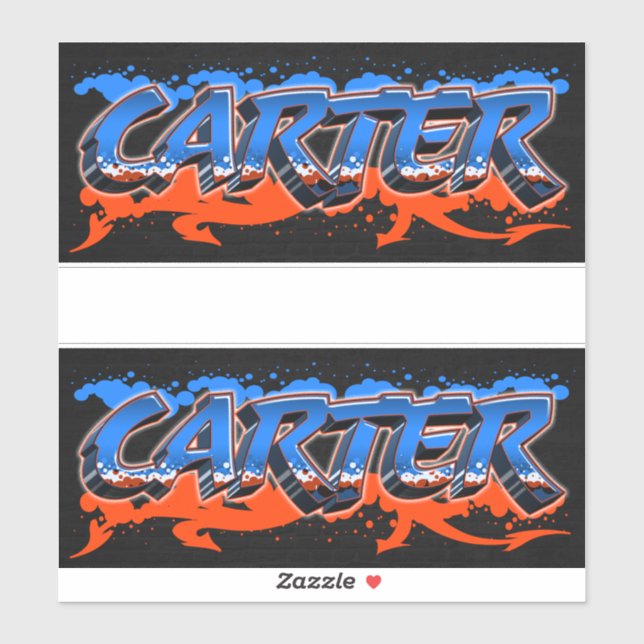Adesivo Carter Vorname Name Graffiti Aufkleber Sticker (Folha)