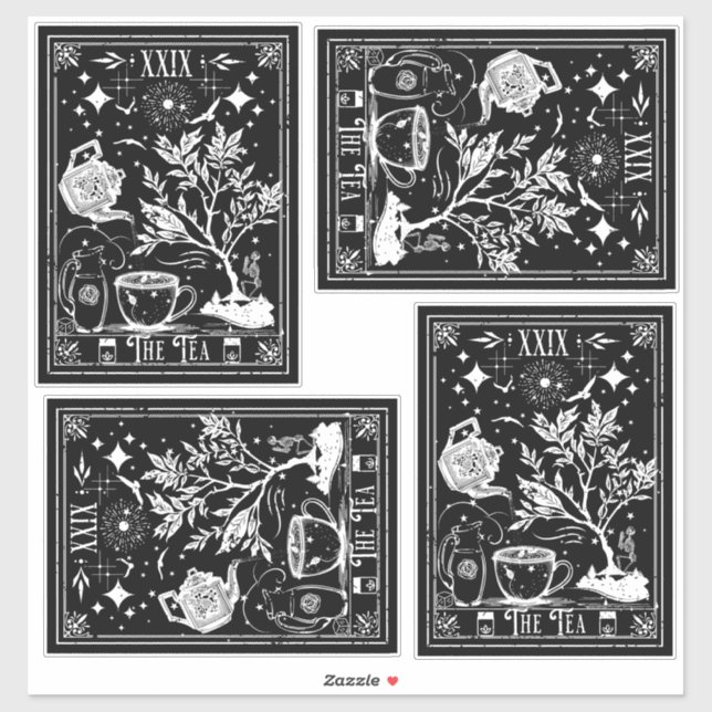 Adesivo Cartões de Tea Tarot (Folha)