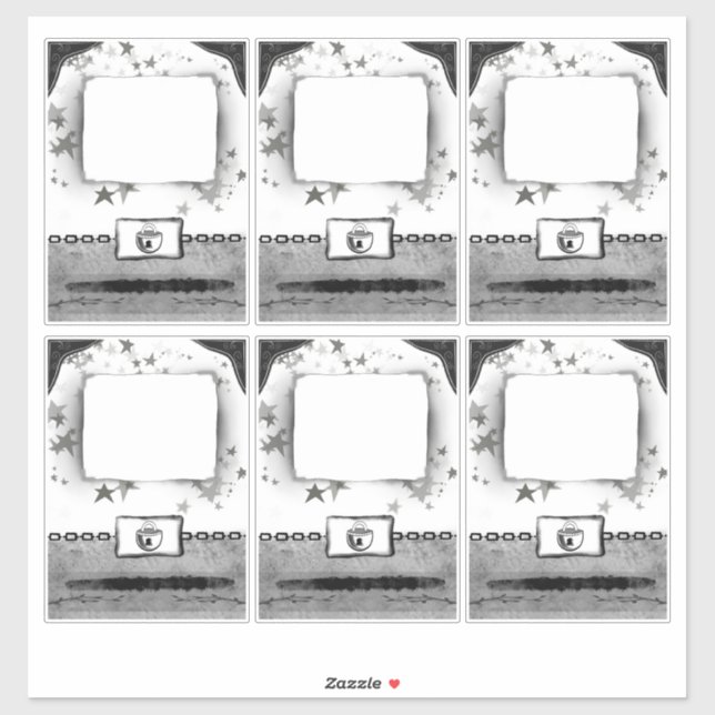 Adesivo Cartões de terceiros com marcadores ou nomes perso (Folha)