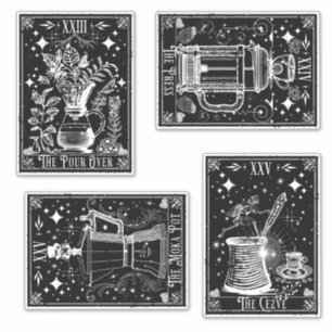 Adesivo Cartões Tarot De Café