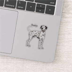 Adesivo Cartografia de cão Dalmaciano 