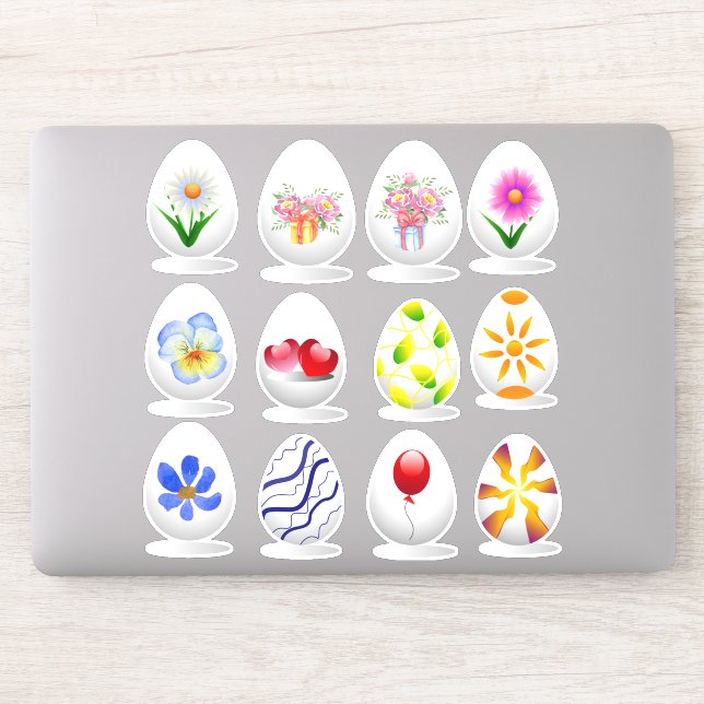 Adesivo Cartografia de flores de Felz pascoa cútis minimal (Computador)