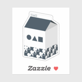 Adesivo Cartonagem De Leite - Círculo, Triângulo E Quadrad