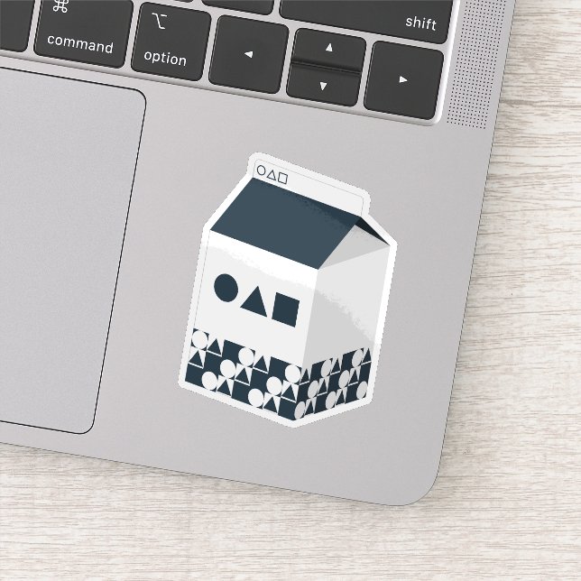 Adesivo Cartonagem De Leite - Círculo, Triângulo E Quadrad (Detalhe)