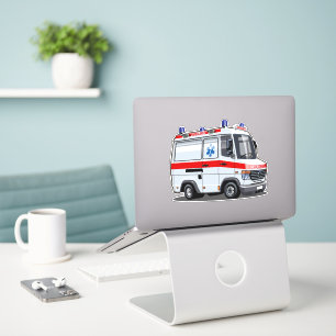 Adesivo Cartoon Ambulance Car