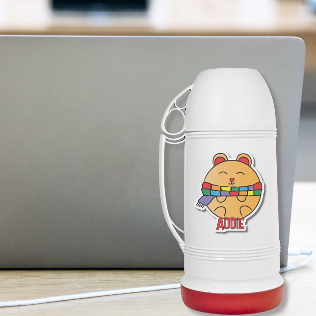 Adesivo Cartoon Animal de inverno bonito Hamster Personali (Criador carregado)