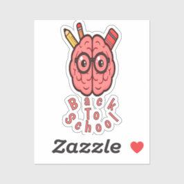 Adesivo Cartoon Brain Educational Sticker Pack - Estudo Di