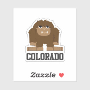 Adesivo Cartoon Brown Funny Colorado Sasquatch