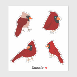 Adesivo Cartoon Cardinal Sticker Pack