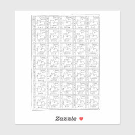 Adesivo Cartoon Cats Different Meow Languages 