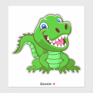 Adesivo Cartoon Crocodilo Sorridente