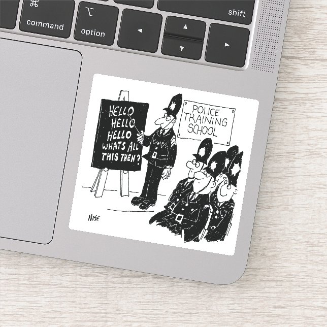 Adesivo Cartoon da Escola de Treinamento Policial. (Detalhe)