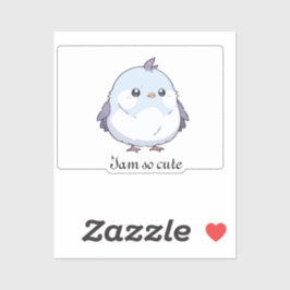 Adesivo Cartoon de Aves Cute Kawaii Chubby - Pastel Adoráv