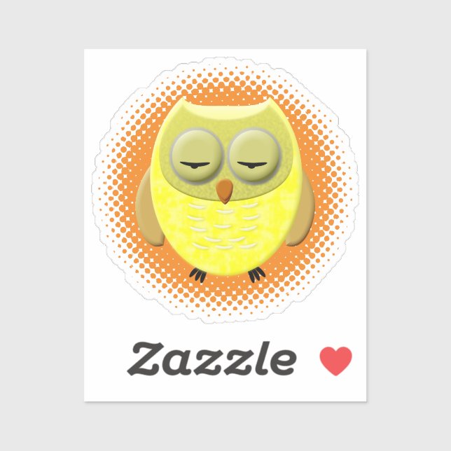 Adesivo Cartoon De Bebê Dormindo (Folha)