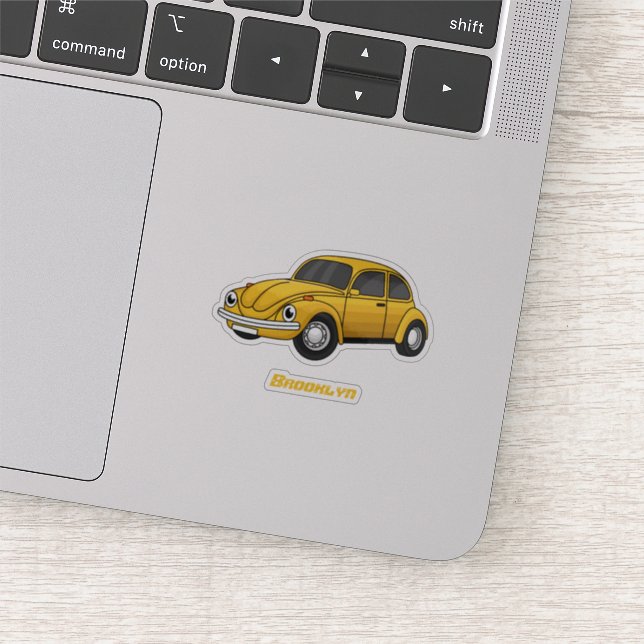 Adesivo Cartoon de carro clássico (Detalhe)