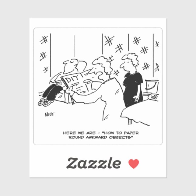 Adesivo Cartoon de decoração em casa. (Folha)