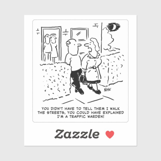 Adesivo Cartoon de Esposa do Diretor de Trânsito. (Folha)