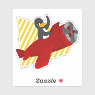 Adesivo Cartoon de pinguim voador Vinheta-Vinil de Corte P