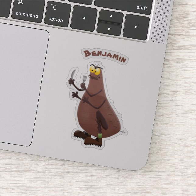 Adesivo Cartoon feio e faminto (Detalhe)