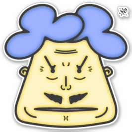 Adesivo Cartoon Herr Mustache face v2