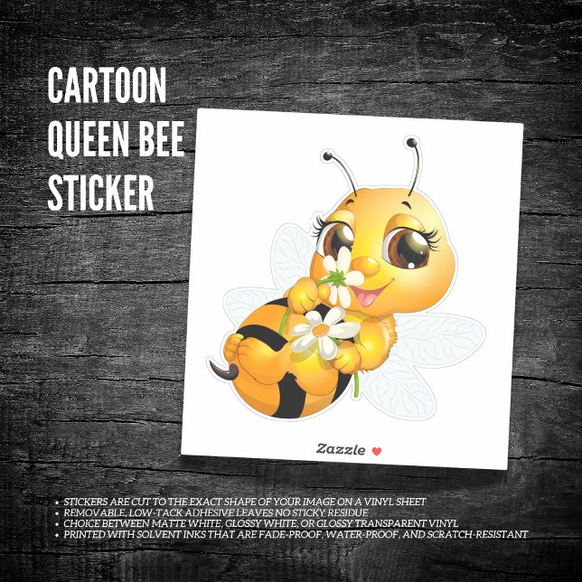 Adesivo Cartoon Queen Bee Sticker (Cartoon Queen Bee Sticker)