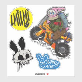 Adesivo Cartoon Skull/Bunny_1