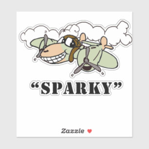 Adesivo Cartoon "Sparky" P-38 Design exclusivo