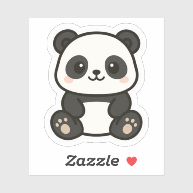 Adesivo Cartoon Sticker Adorável Kawaii Panda (Folha)