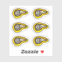 Cartoon Weird Birds Head Custom-Cut Vinyl Stickers