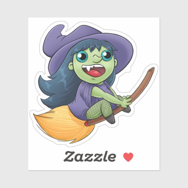 Adesivo Cartoon Witch Sticker (Folha)